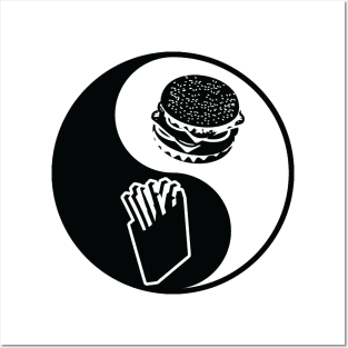 Yin and Yang of Burgers and Fries Posters and Art